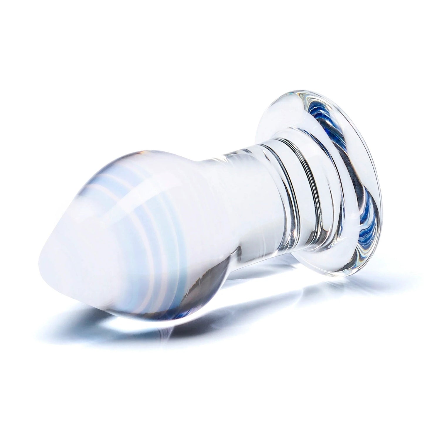 Glas 3.25 Inch Amethyst Rain Hand Blown Glass Butt Plug