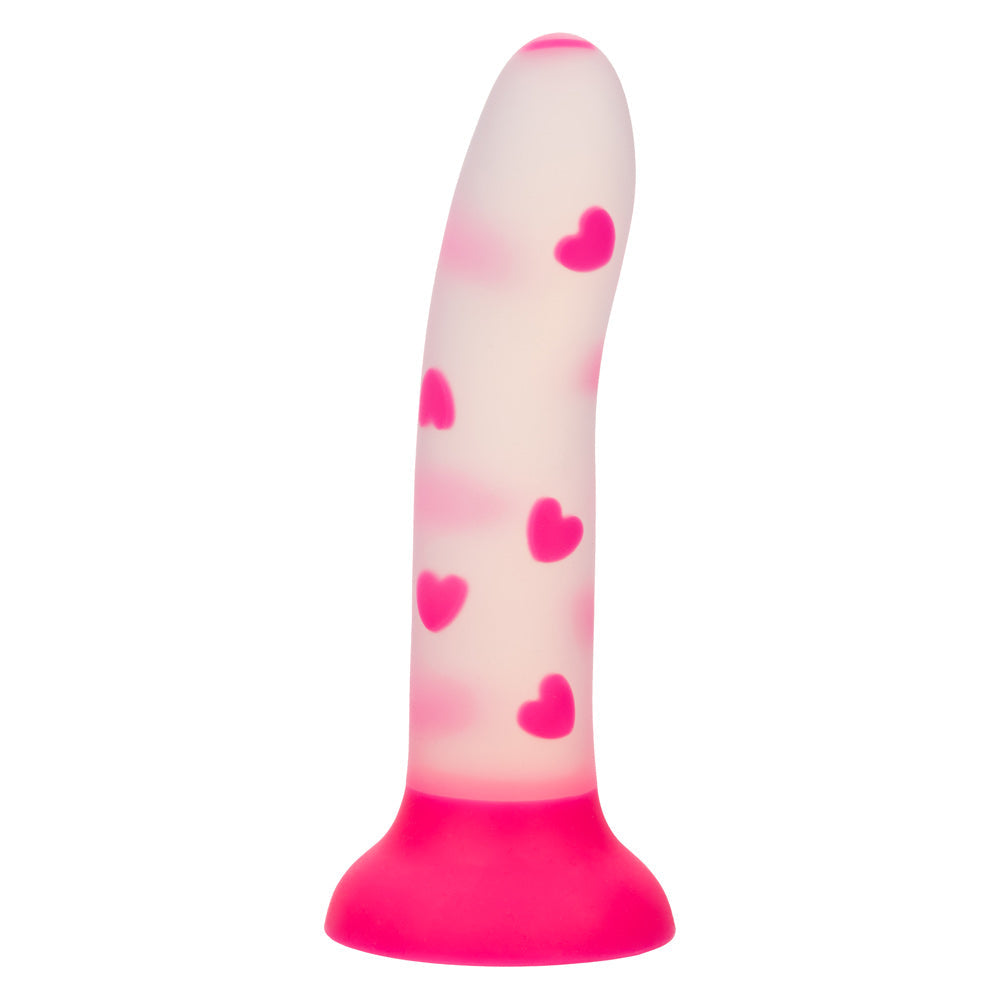 Glow Stick Heart Pink Bendable Silicone Dildo