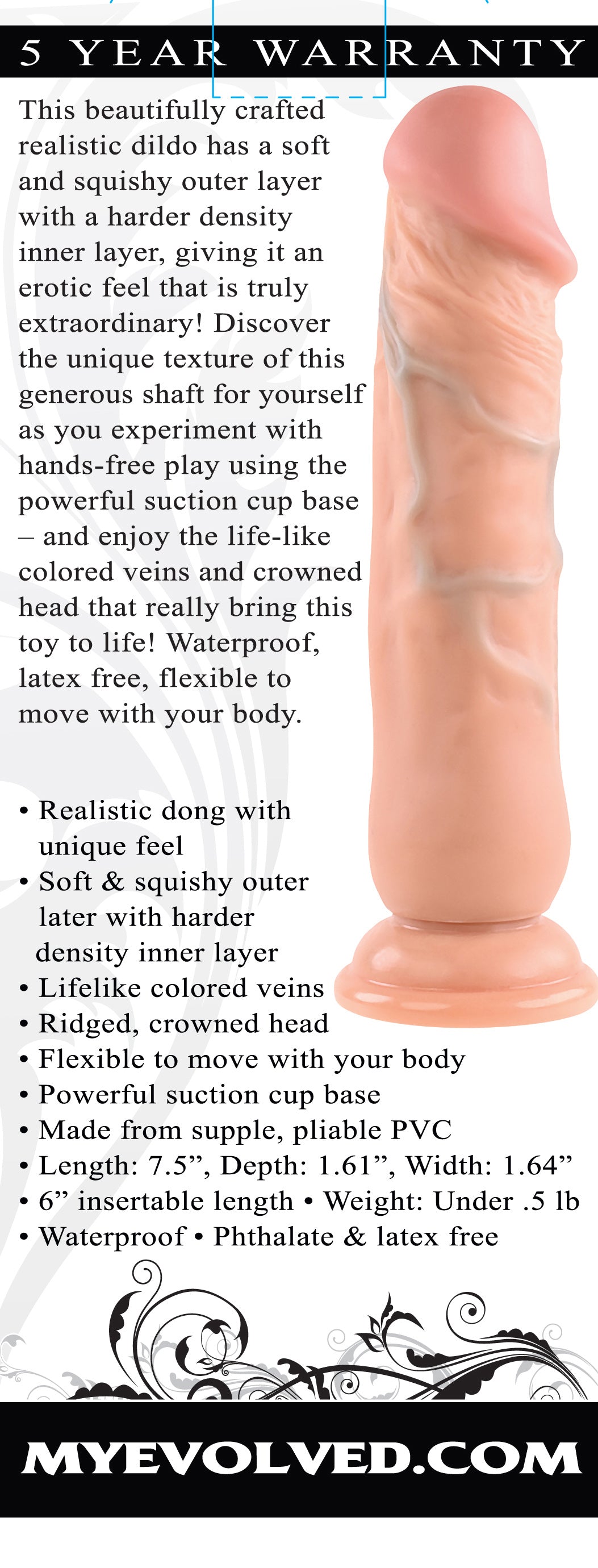 Evolved Realistic Dong – 7 Inch Realistic Dong