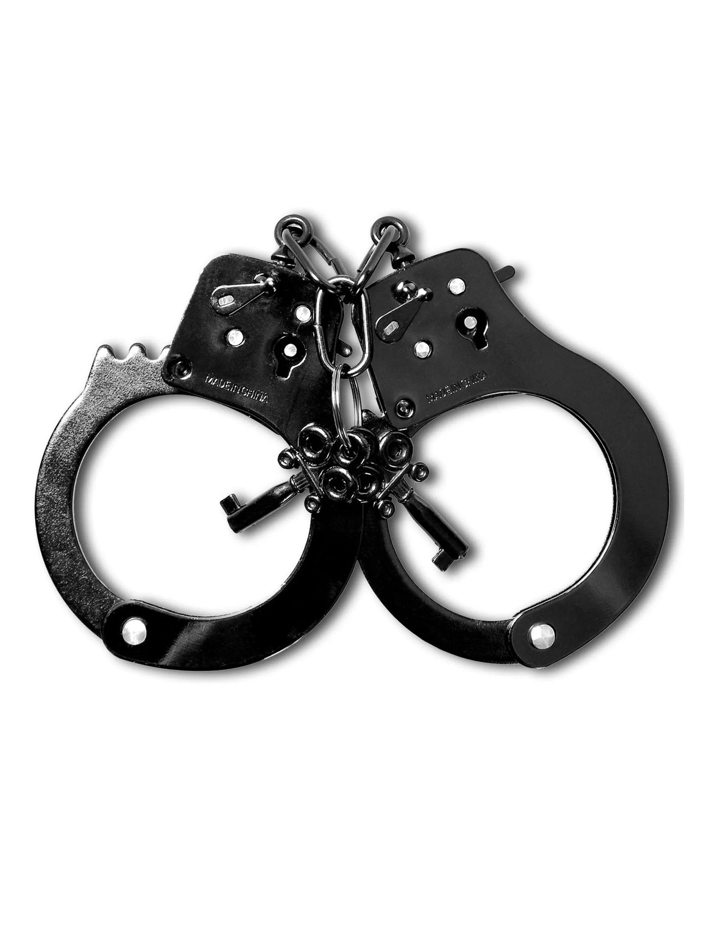 Fetish Fantasy Series Anodized Cuffs (Black) – Metal Restraint Cuffs