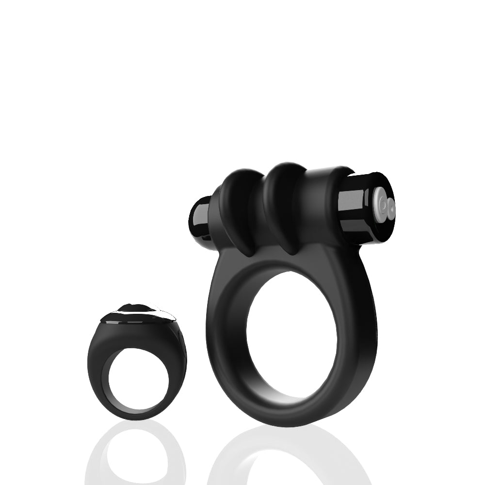 Remote Control Switch Vibe (Black) – Waterproof Rechargeable Double-Sided Vibrating Cock Ring