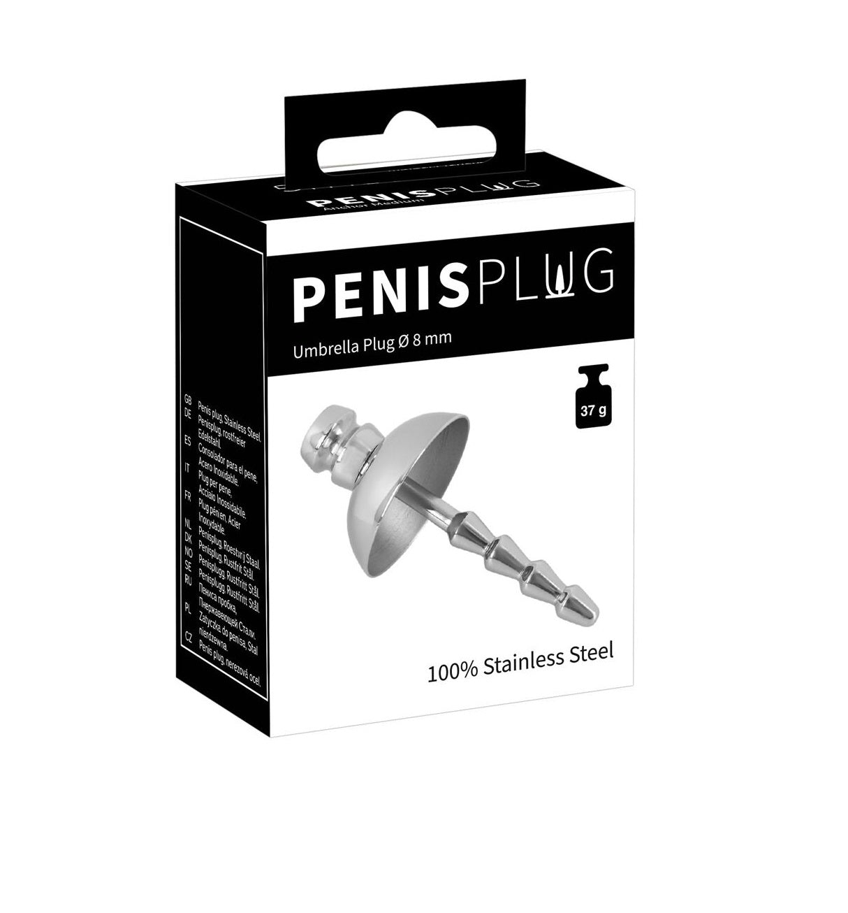 Penis Plug Umbrella Stainless Steel 7.7 cm Length