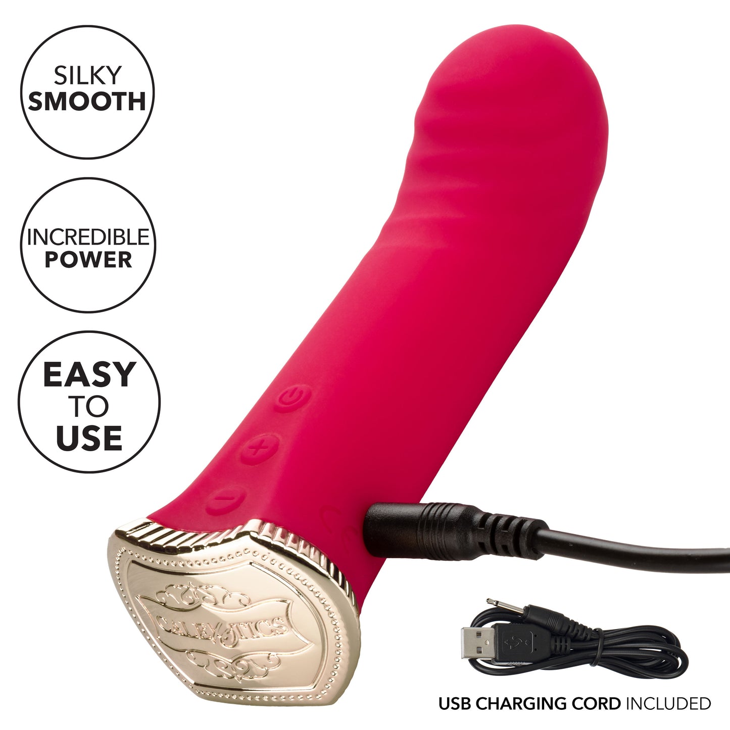 Uncorked Merlot Mini Massager Vibrator in Pink with 10 Speeds and 3-Inch Silicone Personal Vibrator
