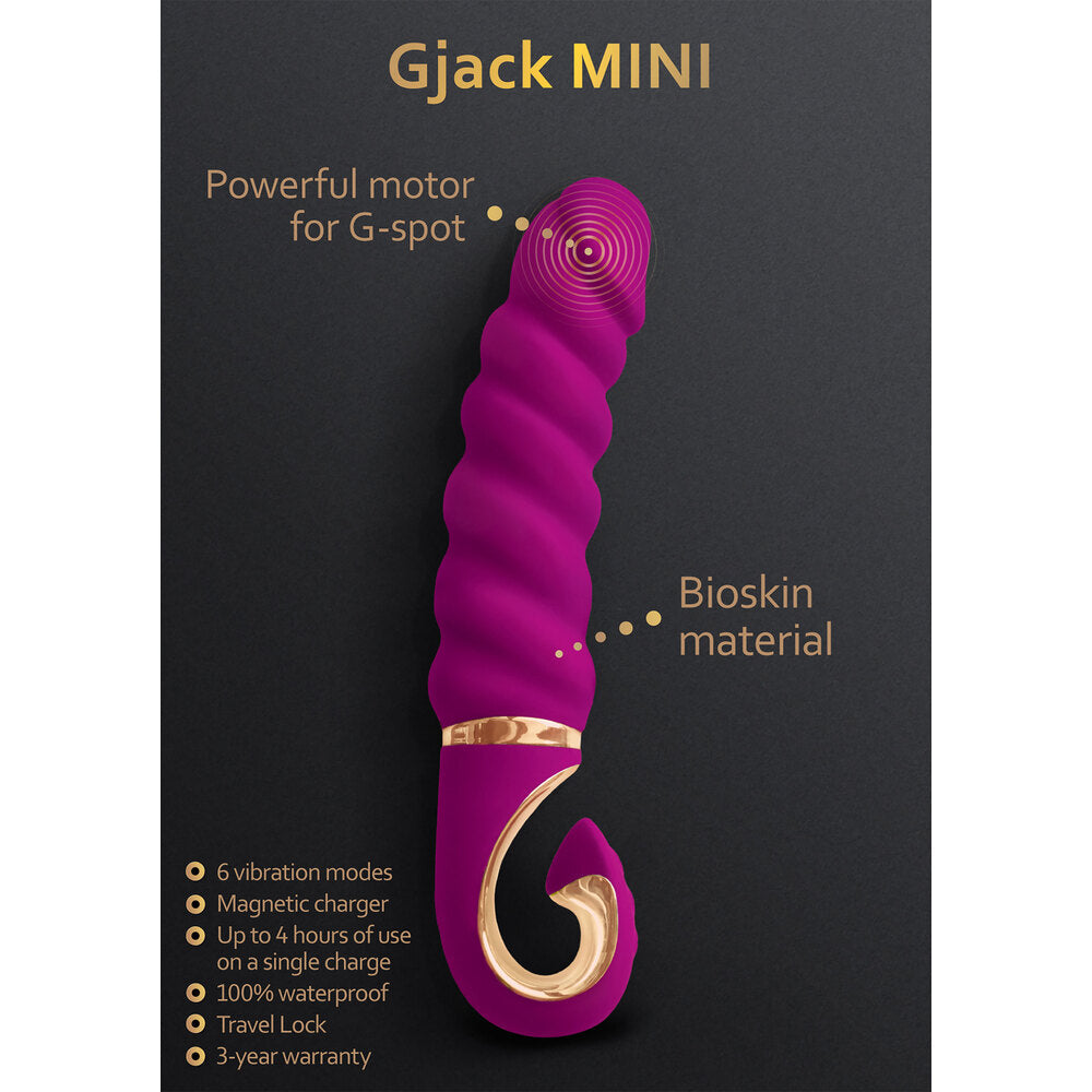 G Vibe Gjack Mini – Classic Ribbed Vibrator with Bioskin Material