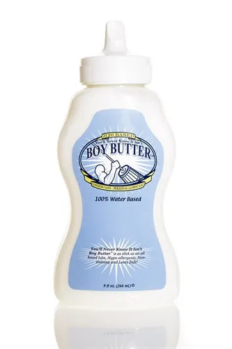Boy Butter You'll Never Know It Isn't – Water-Based Lubricant 9 Oz Squeeze Bottle