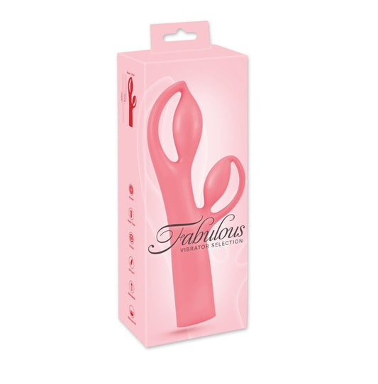 Fabulous Vibrator Pink Dual Motor Waterproof Silicone Vibrator