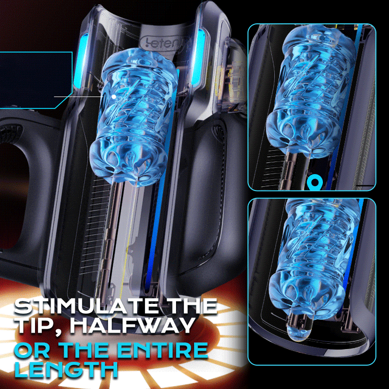 Leten - Interactive Transparent Stroker 10 Thrusting, 4,72 in Deep Stroke & Realistic Moaning Voice Stroker Masturbation Cup