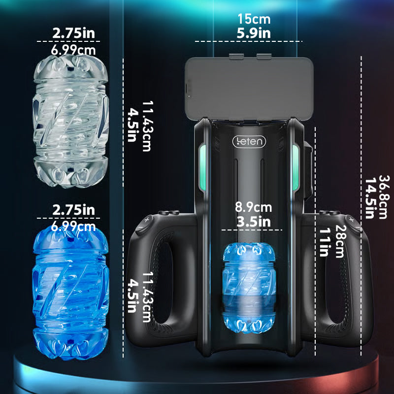 Leten - Interactive Transparent Stroker 10 Thrusting, 4,72 in Deep Stroke & Realistic Moaning Voice Stroker Masturbation Cup