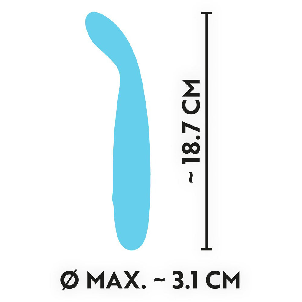 Cuties Silk Touch (Blue) – Rechargeable Mini Vibrator with Flexible Head and 7 Vibration Modes