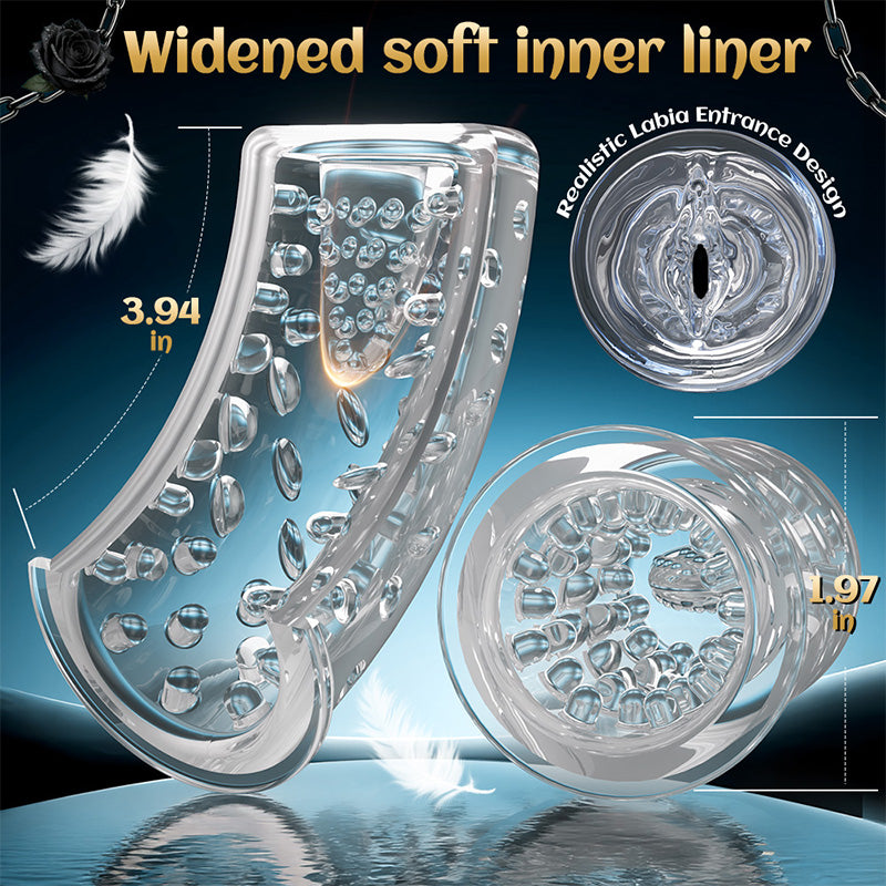 Vortex Male Stroker - Acmejoy X Bestvibe Collaboration 4 Strong Suction One-Key Burst 9 Rotations Easy to Clean with Free Lubricant Masturbation Cup