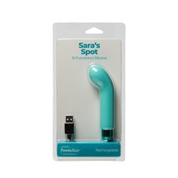 Power Bullet Sara’s Spot Vibrator Teal for G-Spot Pleasure