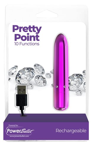 Pretty Point 4in Power Bullet Purple Vibrator for Pleasure