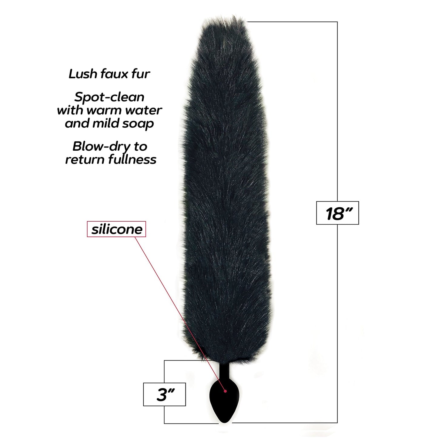 Foxy Fox Tail Silicone Butt Plug – Large Silicone Butt Plug