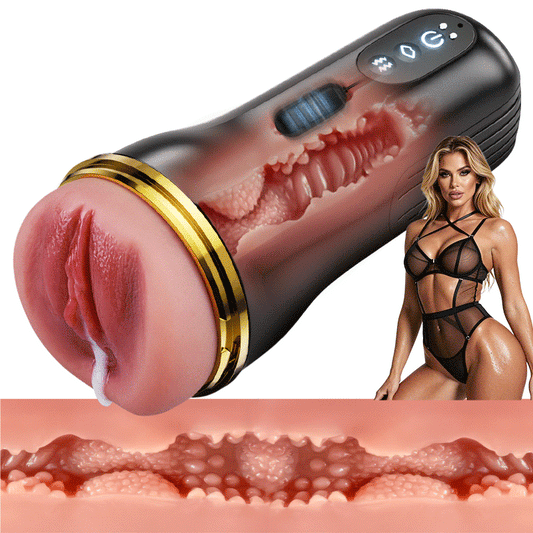 【Best for MILF's Labia】Captain - 10 Vibrating Sucking Deep Throat Male Stroker Masturbation Cup