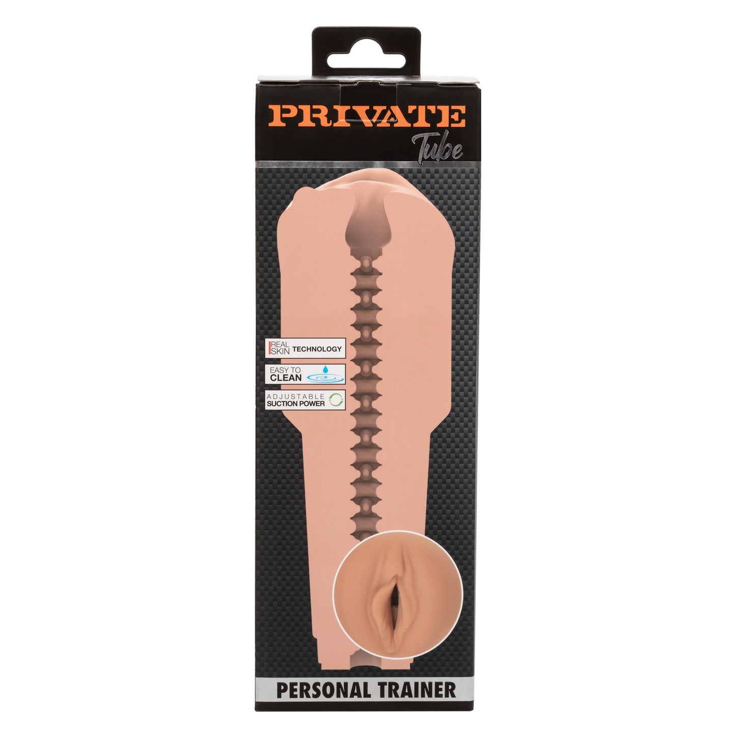 Private Tube Personal Trainer Tub Gold Real Skin TPR Suction Masturbator Sleeve