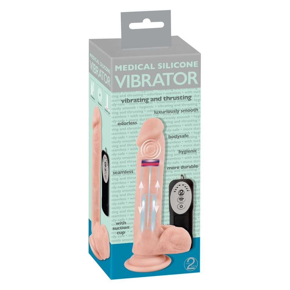 Medical Silicone Thrusting Vibrator – Realistic Thrusting Vibrator