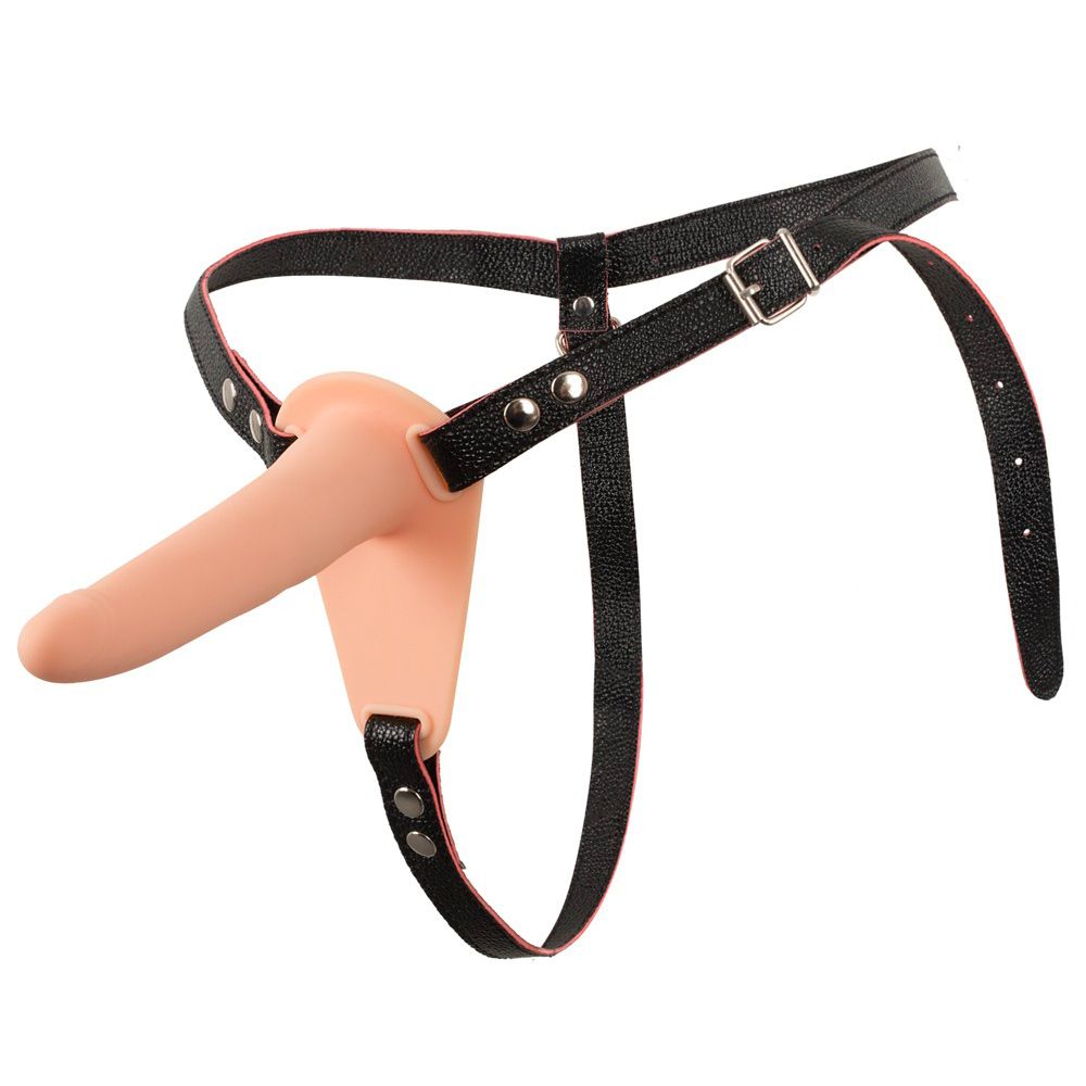 Soft Touch Silicone Rechargeable Strap-On – 5.75 Inch Vibrating Strap-On