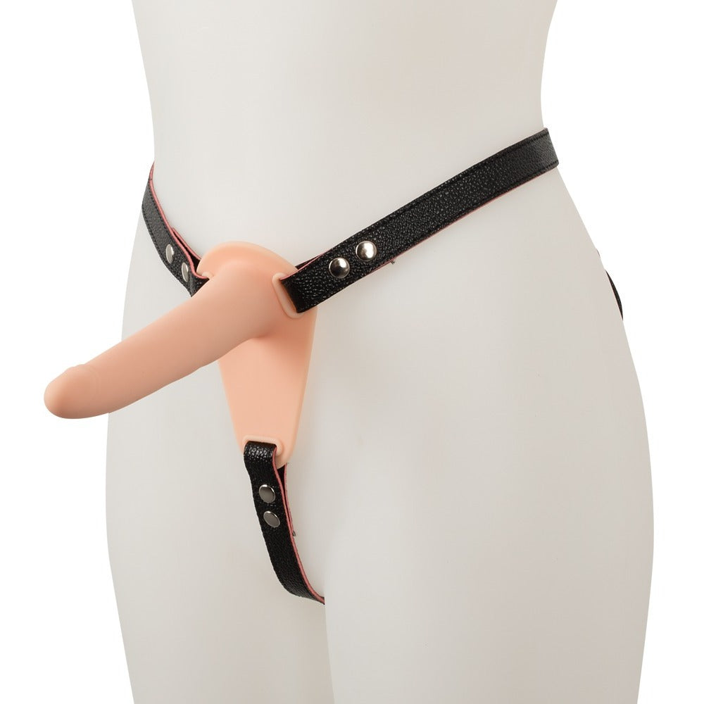 Soft Touch Silicone Rechargeable Strap-On – 5.75 Inch Vibrating Strap-On