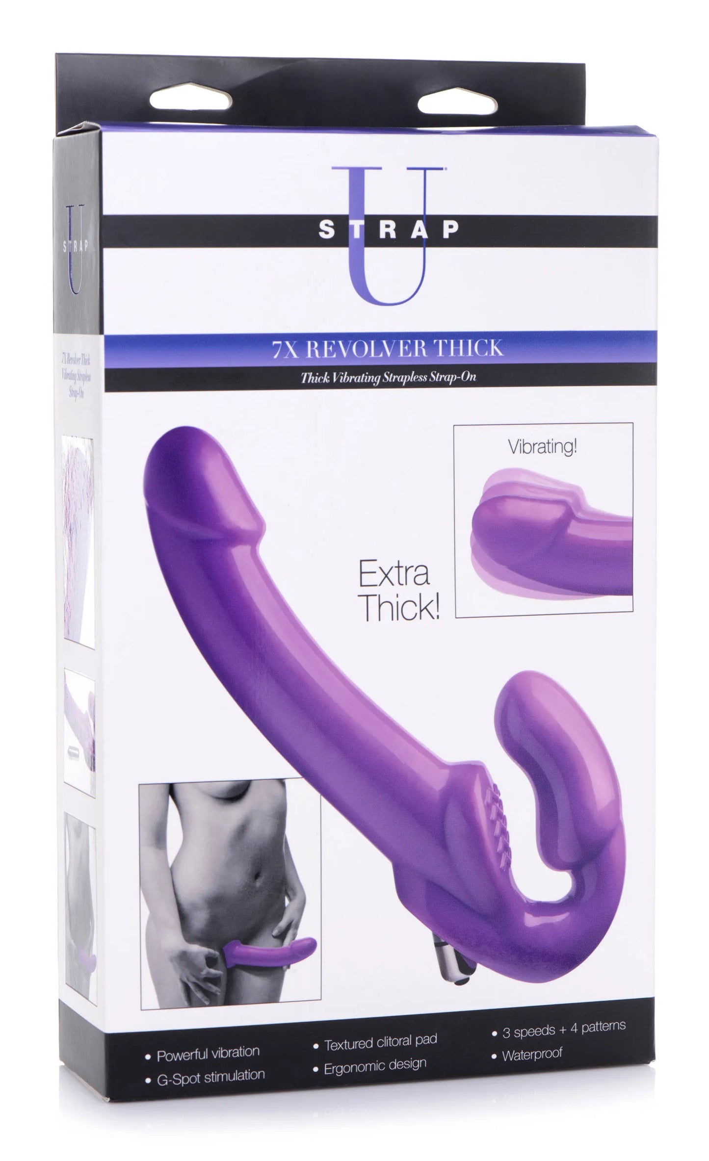 Revolver Strapless Strap-On – Extra Thick Long Shaft Harness-Free Harness-Free Vibrator