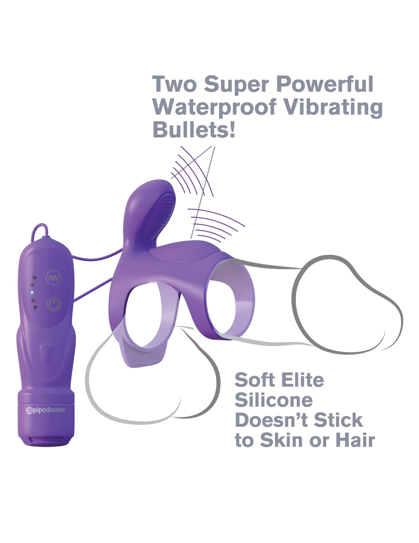 Fantasy Ultimate Couples Cock Cage Ring with Vibrating Bullets