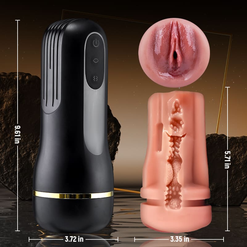 【Best for MILF's Labia】Captain - 10 Vibrating Sucking Deep Throat Male Stroker Masturbation Cup