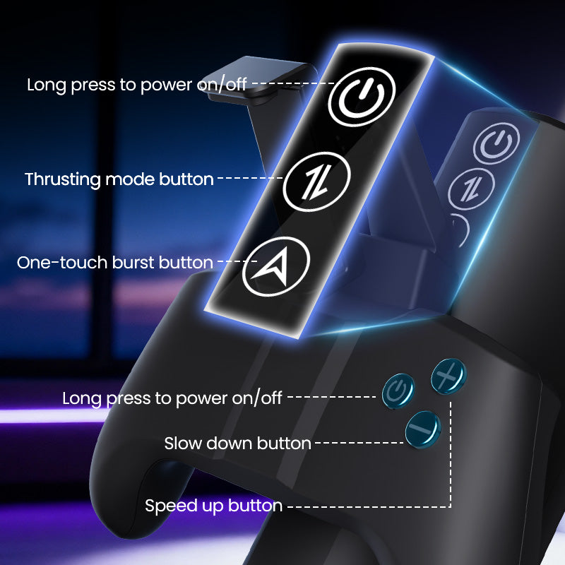Turbo - Thrust 10-Mode Stroker – Interactive Gamepad Design with Adjustable Phone Stand Masturbation Cup