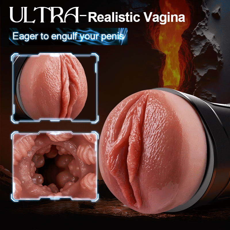 【Add to Cart & Order — Free Lube Included】Challenger - 10 Vibrations, 5 Suctions, Ultra-Realistic Vagina, Simulated Masturbator Masturbation Cup