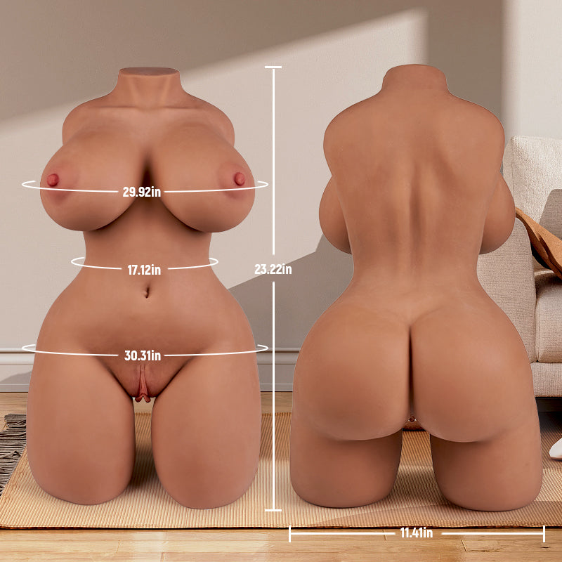 Jenni - 28.7 lbs Dual Channel Thigh Flexible Torso 1:1 Real Woman Copy Sex Doll Masturbators