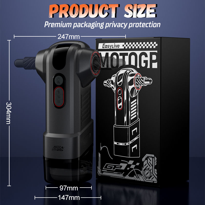 【Automatic Handle】 Motopulse - 2 heating modes, 9-frequency telescopic vibration, Handle adjustment, Male Stroker Masturbation Cup