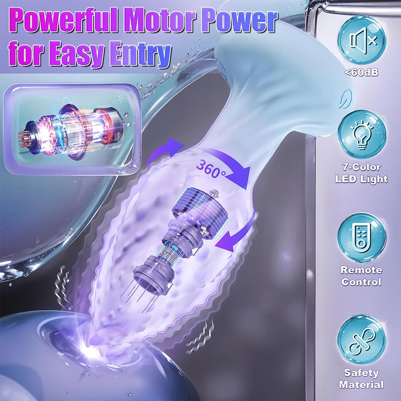 Little Monster - 360° rotating anal vibrator, 10 vibration frequencies, 7-color LED light Anal Toys