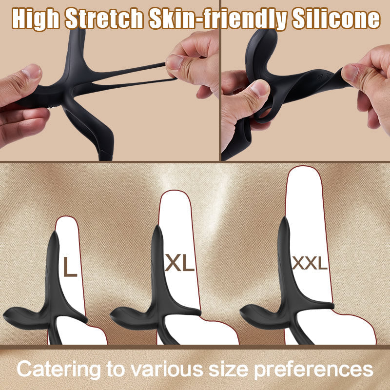 Sonic - Vibrating 3 in 1 Penis Ring Penis Rings