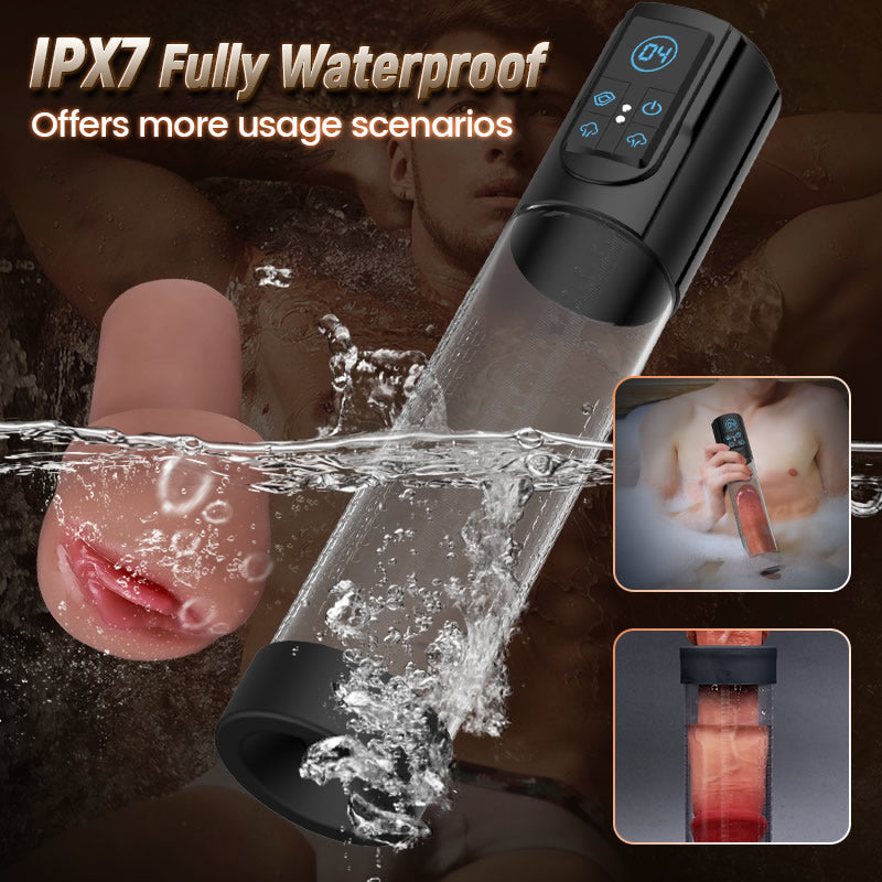 AcmeJoy 3-in-1 Design 3 Vacuum Suction Automatic Suction Penis Pump Penis Pumps