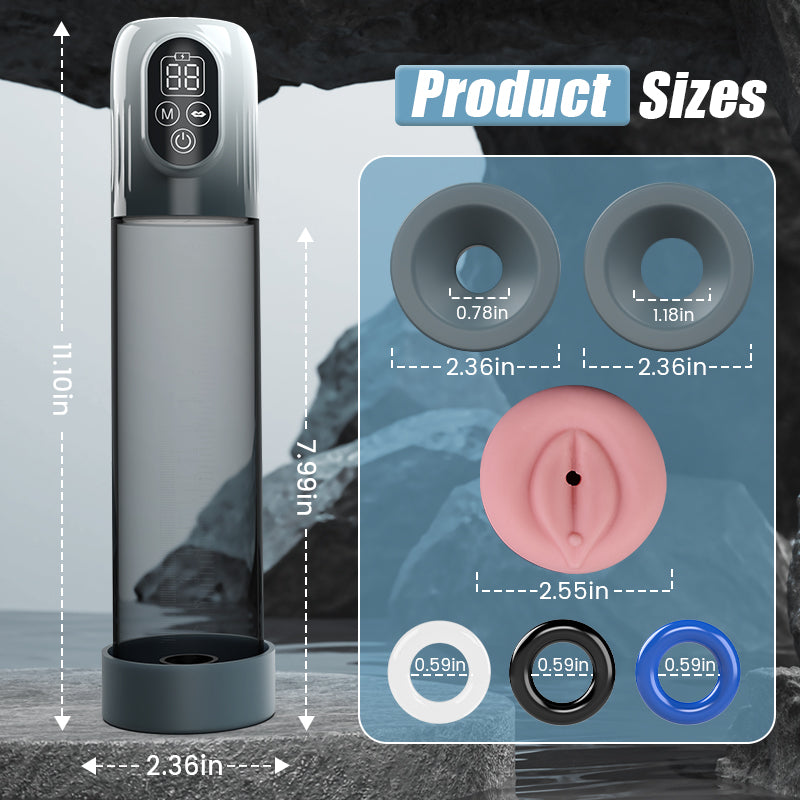 Moss - 4 IN 1 Vacuum Penis Pump with Multiple Training modes for the Training Season Penis Pumps