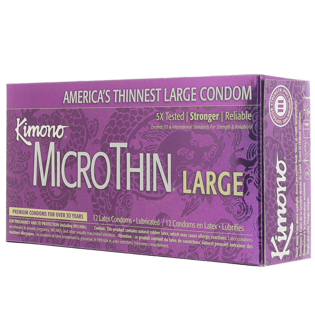 Kimono MicroThin Plus Large Condoms in 12 Pack Condoms