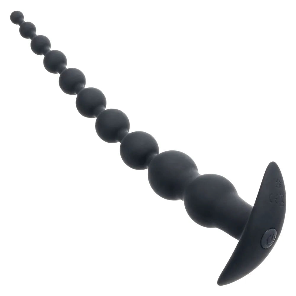 Rechargeable X-10 Power Beads (Black) – Extended Length Anal Beads