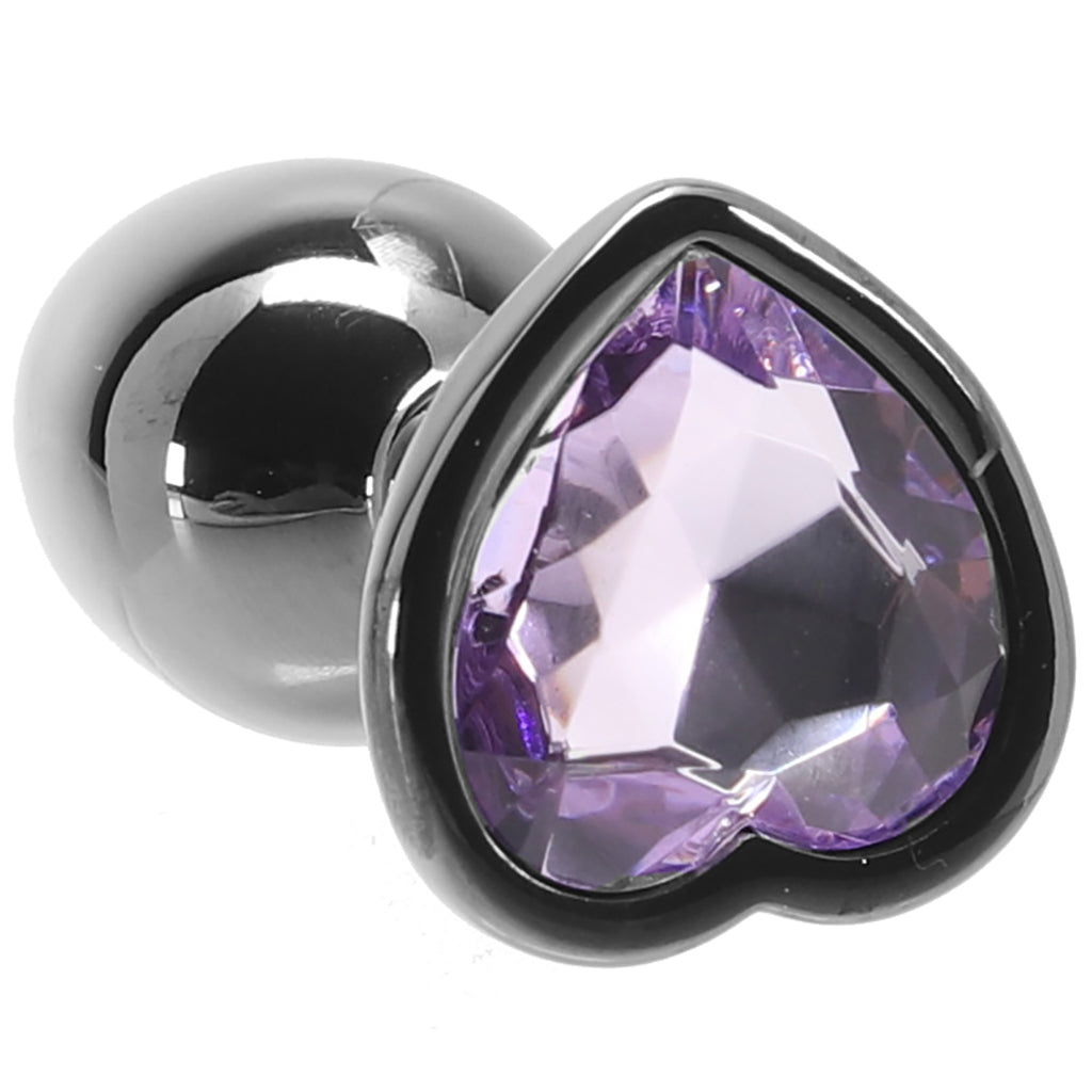 Ouch! Purple Heart Gem Plug in Small Anal Sex Toys > Butt Plugs