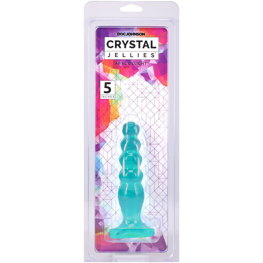 Doc Johnson Crystal Jellies (Teal) – 5 Inch Soft Anal Plug