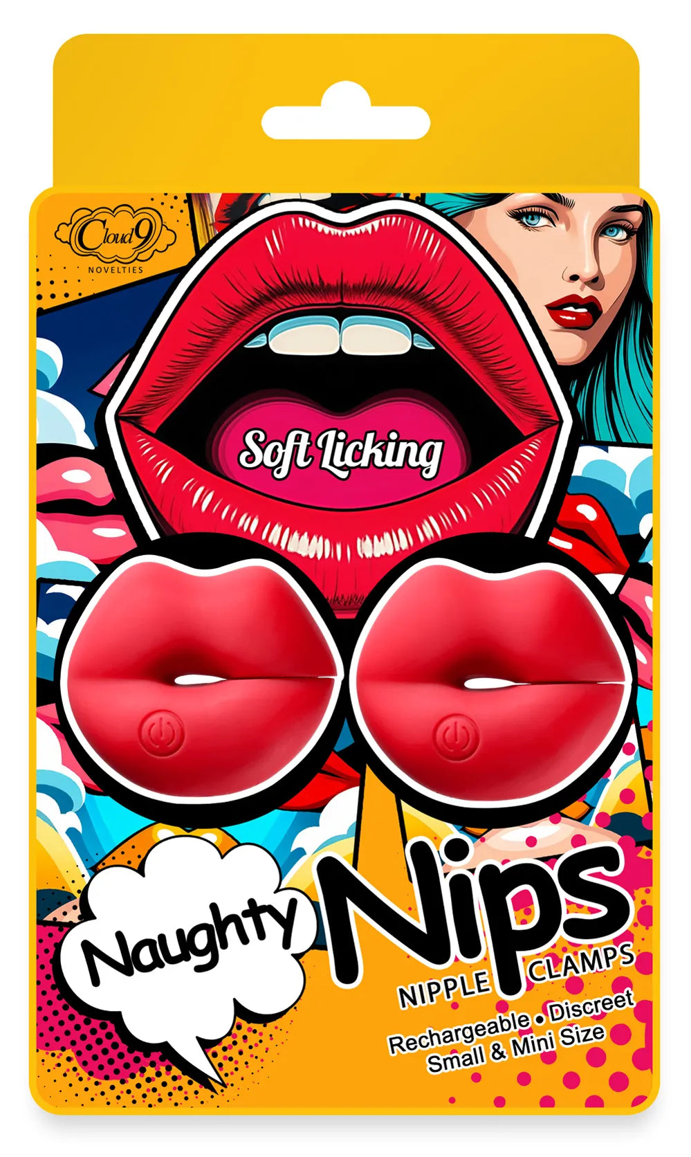 Cloud 9 Naughty Nips (Red) – Rechargeable Vibrating Nipple Clamps