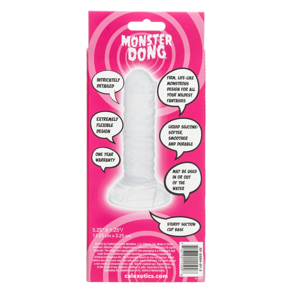 Monster Dong The Invisible Man (Clear) – 5.25" Clear Dildo