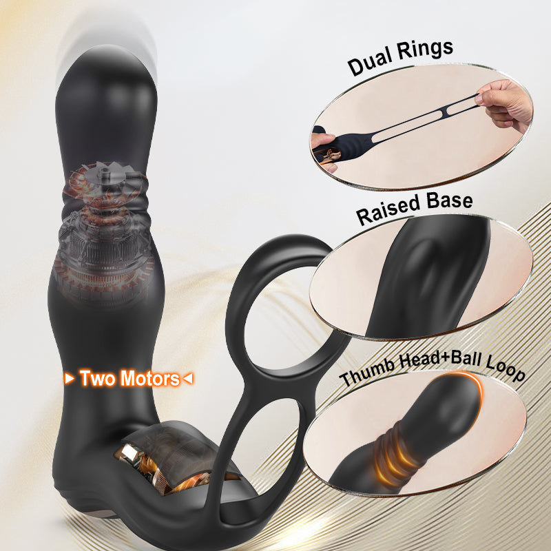 THOR - Best Seller Thrusting Vibrating Solo Male Play Prostate Massager Anal Toys