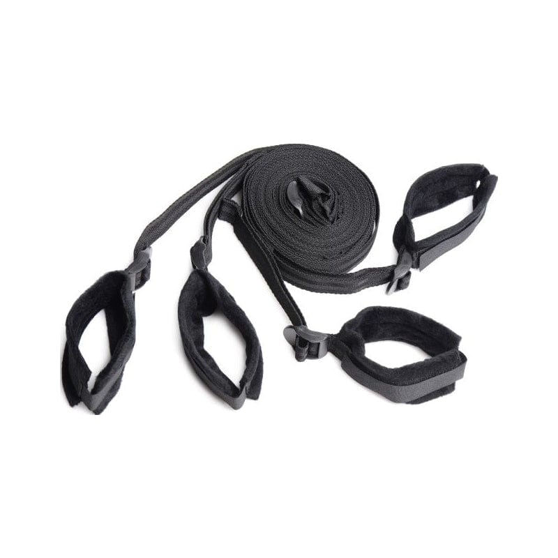 6-Piece Bed Restraint Bondage Kit Black