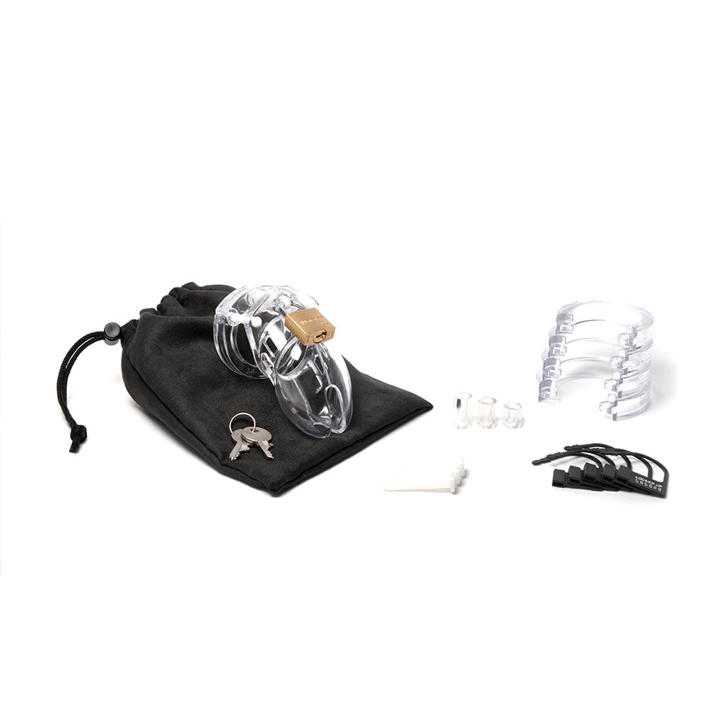 Cockcage CB-6000S Clear 3.25 Inch Medical-Grade Chastity Cage