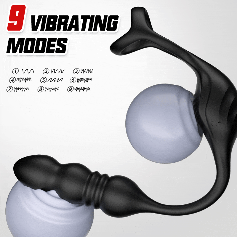 Mike - 9 Thrusting & Vibrating Wearable Prostate Massager with Cock ring Anal Toys