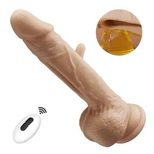 Acmejoy - Hollow Flapping Silicone Dildo Vibrator 8.38 IN Dildos