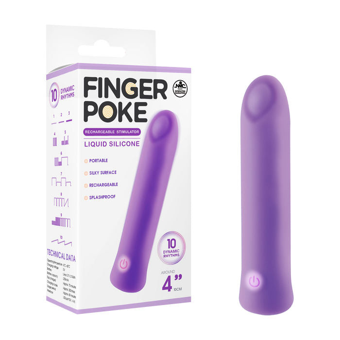 Rechargeable Stimulator – 4 Inch Liquid Silicone Body-Safe Stimulator