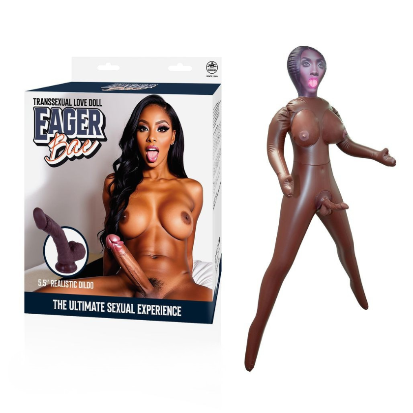 Eager Bae Transsexual Love Doll – 150cm Realistic Doll with 2 Love Holes and 5.5 Inch Dildo
