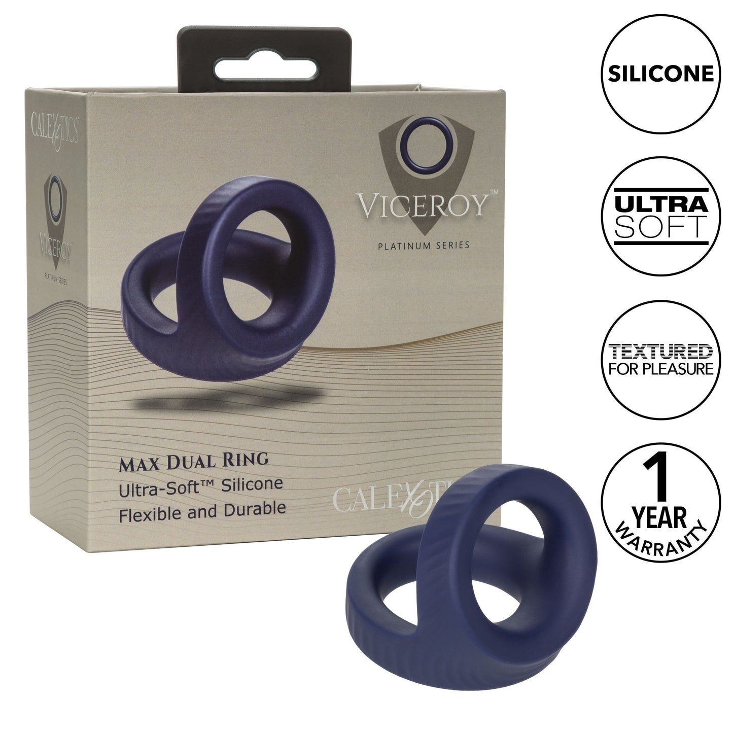 Viceroy Max Dual Silicone (Black) – Stretchy Stamina Cock Ring