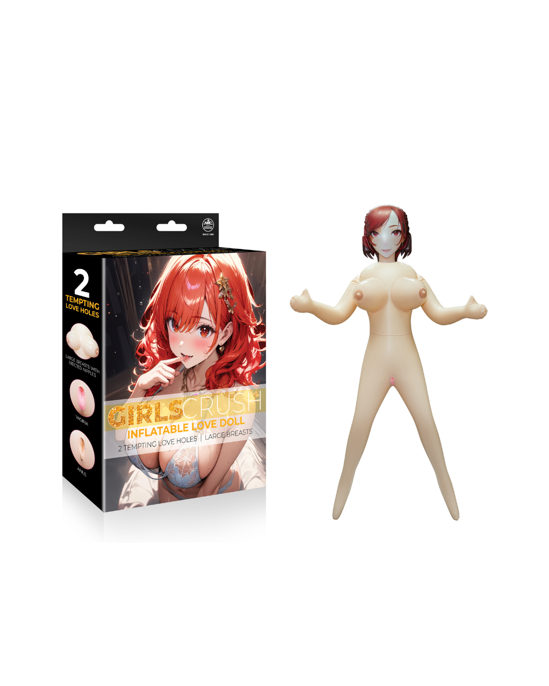 Girls Crush - Inflatable Love Doll – 154cm Realistic PVC Love Doll with Large Breasts and 3D Hair