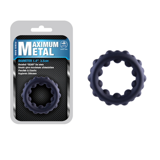 Maximum Metal Beaded Ring – Silicone Stimulation Ring > Cock Ring > Single