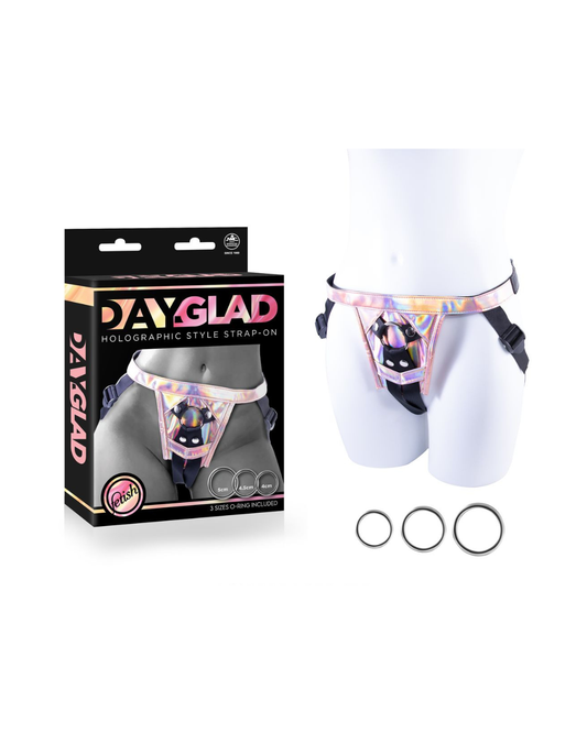 Day-Glad PU Harness with Three Different Size Metal Rings – Harness